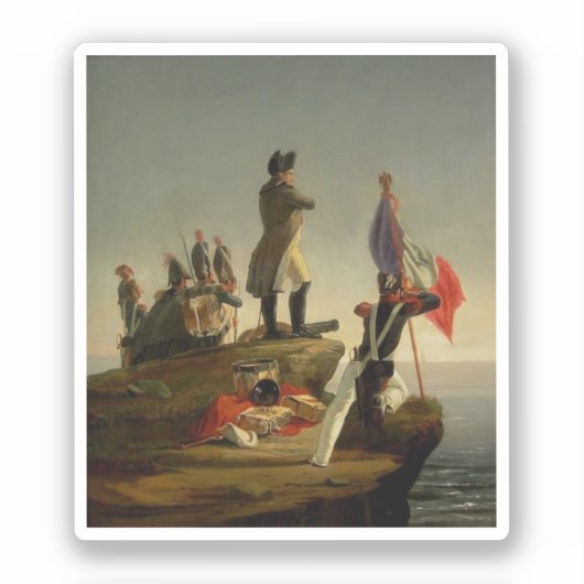 Napoleon wartet auf den Brigg Inkonstante Aufkleber (Vorderseite)