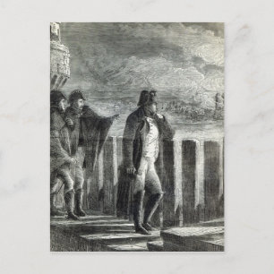 Napoleon watching the Fire of Moscow in 1812 Postkarte