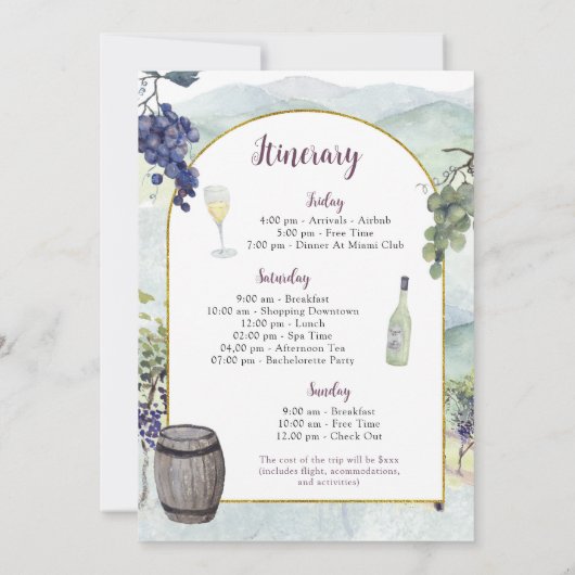 Napoleon Weinkeller und Weine des Mendrisiotto Einladung (Rückseite)