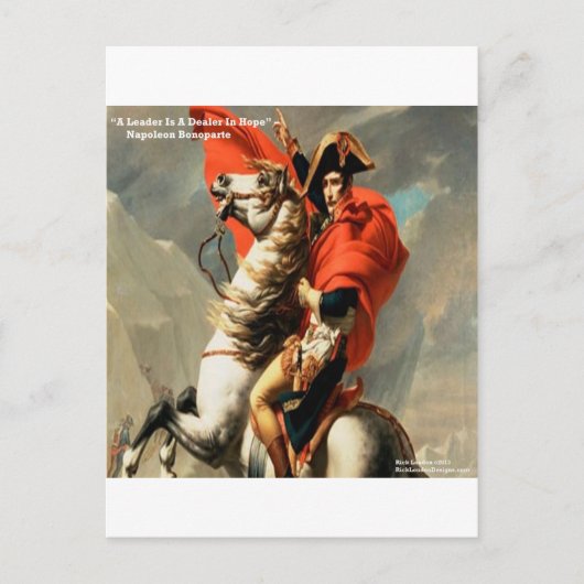 Napoleon & Zitat "Leader" Postkarte (Vorderseite)