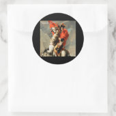 Napoleon & Zitat "Leader" Runder Aufkleber (Tasche)