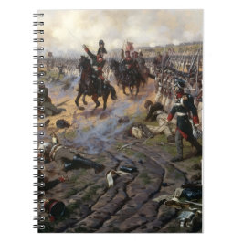 Napoleonic Wars Painting French troops advancing Notizblock