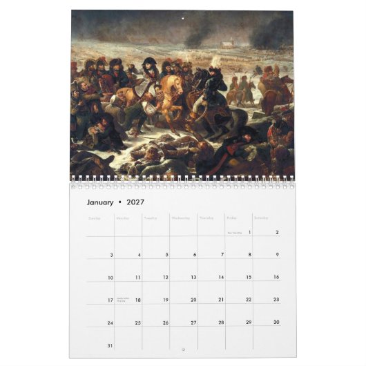 Napoleonische Kriegs-Kalender Kalender (Jan 2027)