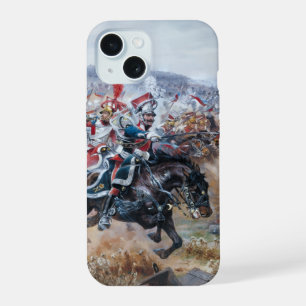 Napoleonische Schlacht Szene Malerei Leipzig iPhone 15 Hülle