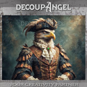 Napoleonischer Adler in Uniform - Decoupage- Seidenpapier