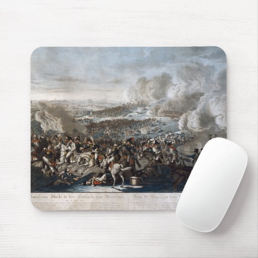 Napoleons Flug vom Kampf von Waterloo Mousepad (Mit Mouse)