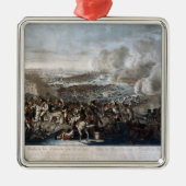 Napoleons Flug vom Kampf von Waterloo Silbernes Ornament (Vorne)
