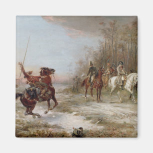 Napoleons Gefahr am Brienne-Le-Chateau, c.1891 (oi Magnet