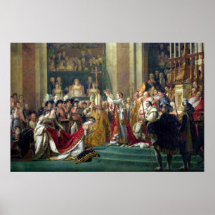 Napoleons Konsecration und Josephine Poster