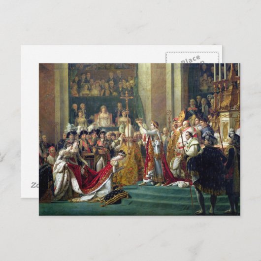 Napoleons Konsecration und Josephine Postkarte (Vorne/Hinten)