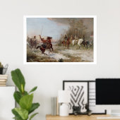 Napoleon's Peril at Brienne-le-Chateau, c.1891 (oi Poster (Heimbüro)