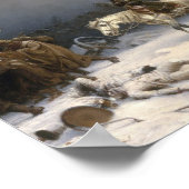 Napoleons Rückzug aus Moskau Poster (Ecke)