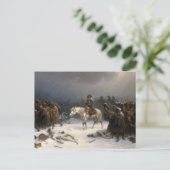 Napoleons Rückzug aus Moskau Postkarte (Stehend Vorderseite)