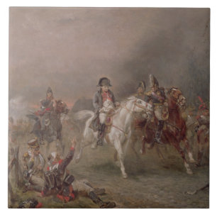 Napoleons Rückzug (Öl auf Leinwand) Fliese