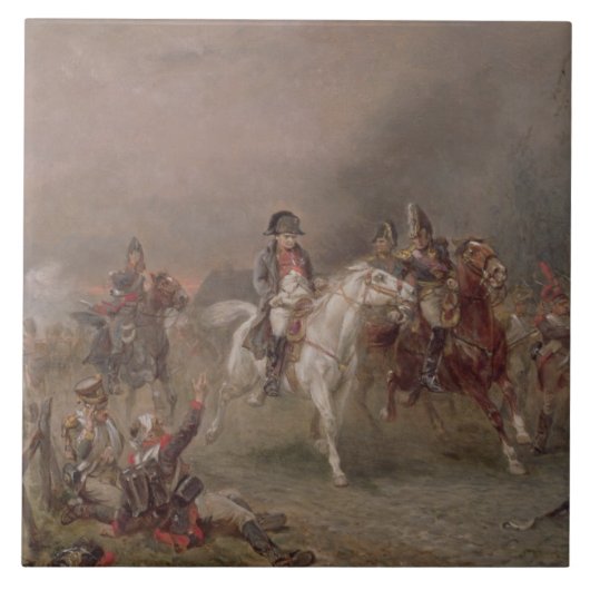 Napoleons Rückzug (Öl auf Leinwand) Fliese (Vorderseite)
