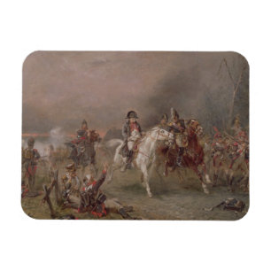 Napoleons Rückzug (Öl auf Leinwand) Magnet