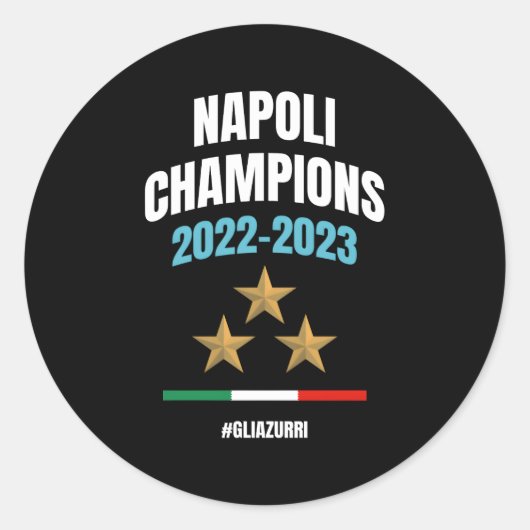 Napoli Champions 2022-2023 Runder Aufkleber (Vorderseite)