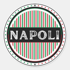 Napoli City Pride Emblem – Italian Identity Runder Aufkleber