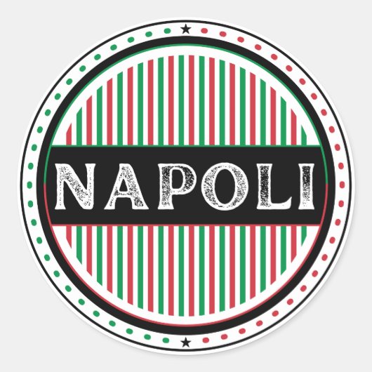 Napoli City Pride Emblem – Italian Identity Runder Aufkleber (Vorderseite)