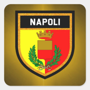 Napoli Flagge Quadratischer Aufkleber