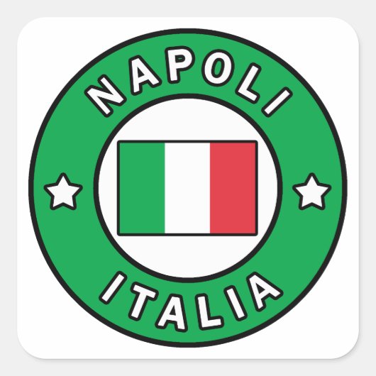 Napoli Italia Quadratischer Aufkleber (Vorderseite)
