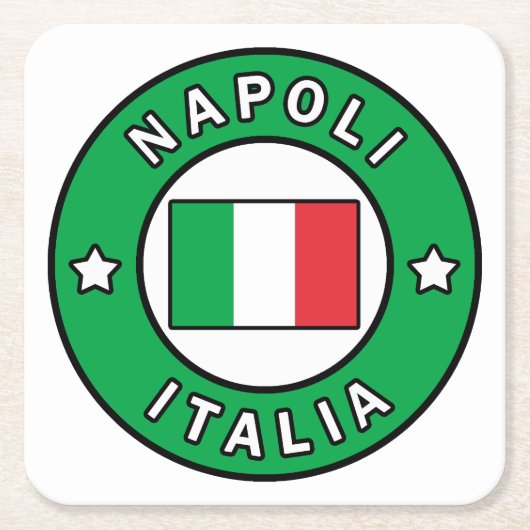 Napoli Italia Rechteckiger Pappuntersetzer (Vorderseite)