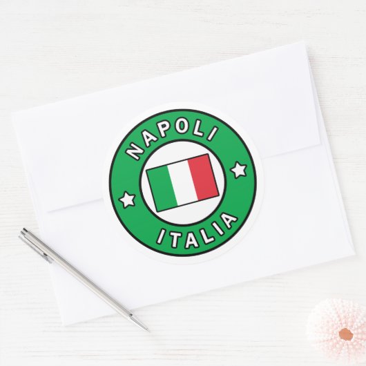 Napoli Italia Runder Aufkleber (Umschlag)