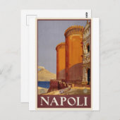 Napoli Italien Vintage Reise Postkarte (Vorne/Hinten)