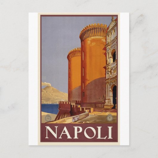 Napoli Italien Vintage Reise Postkarte (Vorderseite)