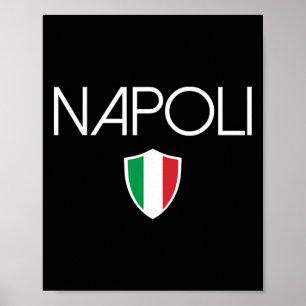 Napoli Italienische Flagge Neapel Italien Fußball Poster