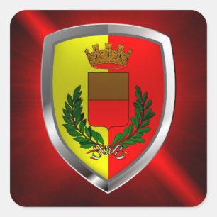 Napoli Mettalic Emblem Quadratischer Aufkleber