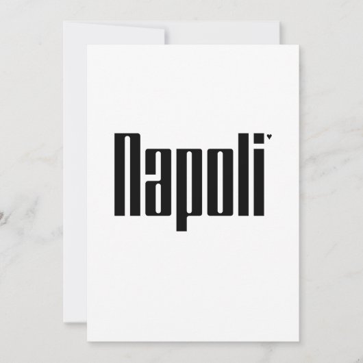 Napoli - minimalistic typography card karte (Vorderseite)