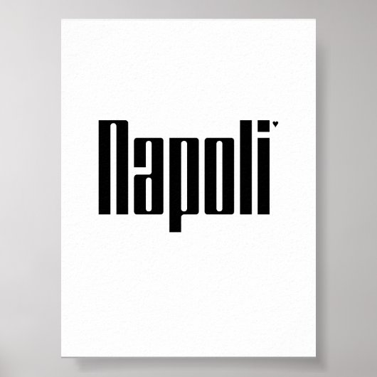Napoli - minimalistic typography poster (Vorne)