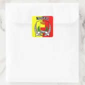 Napoli Quadratischer Aufkleber (Tasche)