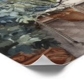 Napoli Serenity: Kunstdrucke digitaler Wasserfarbe Poster (Ecke)