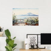 Napoli Serenity: Kunstdrucke digitaler Wasserfarbe Poster (Heimbüro)
