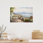 Napoli Serenity: Kunstdrucke digitaler Wasserfarbe Poster (Küche)
