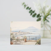 Napoli Serenity: Kunstdrucke digitaler Wasserfarbe Postkarte (Stehend Vorderseite)