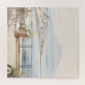 Napoli Serenity: Kunstdrucke digitaler Wasserfarbe Puzzle (Horizontal)