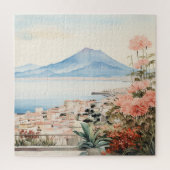 Napoli Serenity: Kunstdrucke digitaler Wasserfarbe Puzzle (Vertikal)