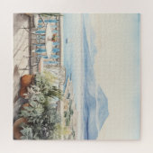 Napoli Serenity: Kunstdrucke digitaler Wasserfarbe Puzzle (Horizontal)