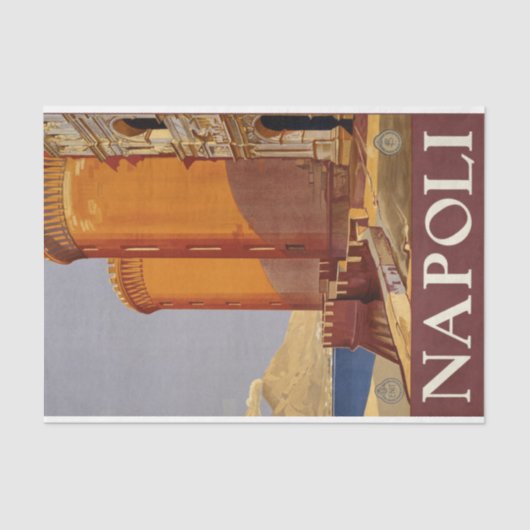 Napoli Travel Poster Dekoupage Tissue Paper Seidenpapier (Vorderseite)