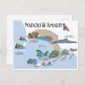 Napoli und Amalfi-Küste in Italien Postkarte (Vorne/Hinten)