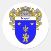 Napoli-Wappen (mantled) Runder Aufkleber (Vorderseite)