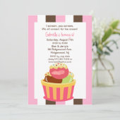 Napolitano Ice Cream Sundae Einladung (Stehend Vorderseite)