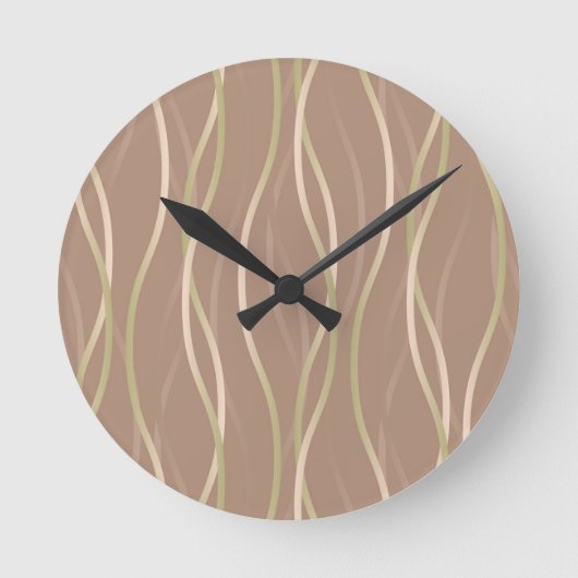 Napolitano Macchiato Pistachio Ribbons und Schatte Runde Wanduhr (Vorderseite)