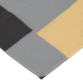 Nappe Géométrique Noire, Grise et Or Tischdecke (Schrägansicht)