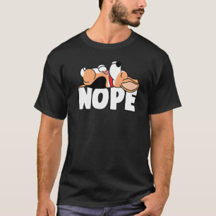 Napping Beagle T-Shirt Nope Lazy Hunde Haustiere F