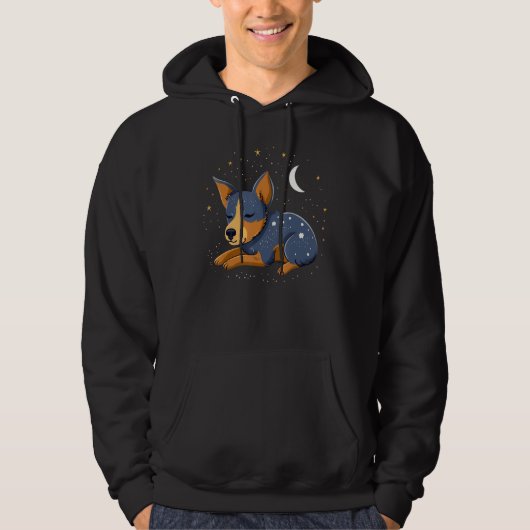 Napping Blue Heeler pajama on Australian Cattle Do Hoodie (Vorderseite)