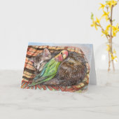 Napping Buddy Karte (Gelbe Blume)